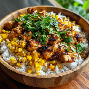 Street Corn Chicken Rice Bowl