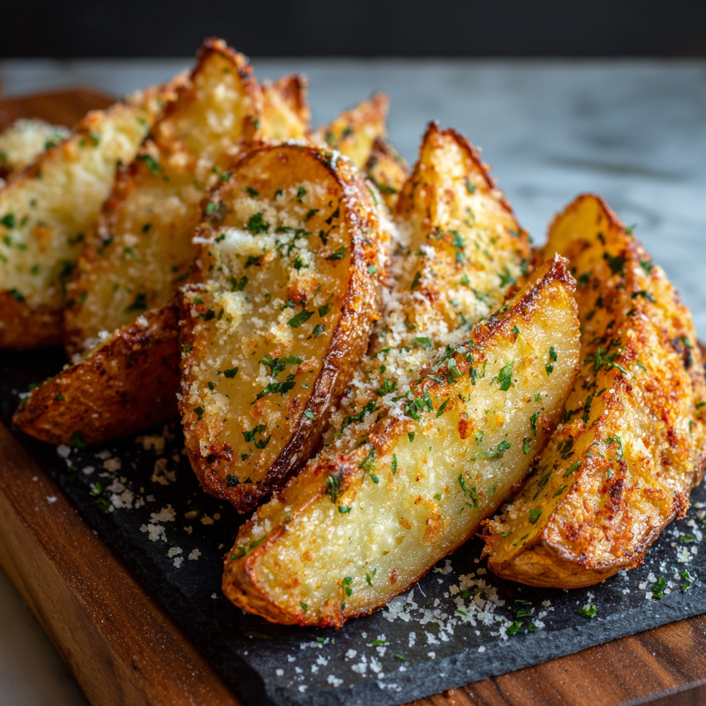 Baked Garlic Parmesan Potato Wedges