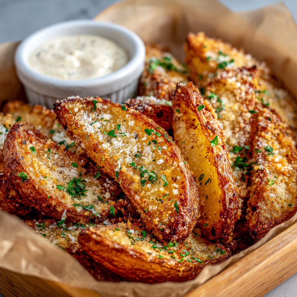 Baked Garlic Parmesan Potato Wedges