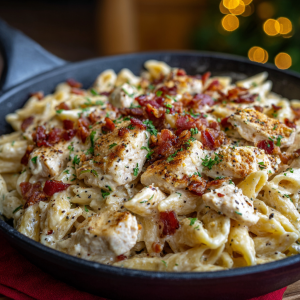Creamy Chicken Bacon Ranch Pasta