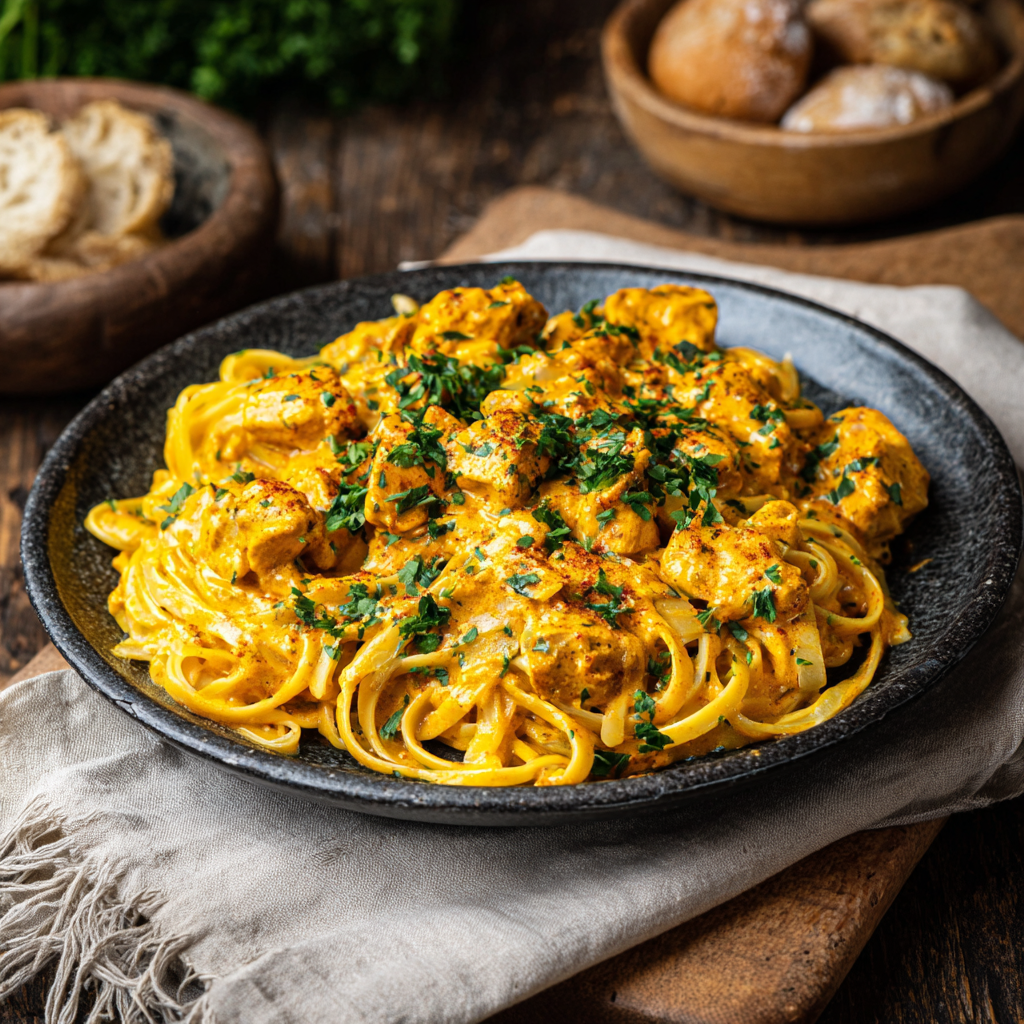 Creamy Cowboy Butter Chicken Linguine