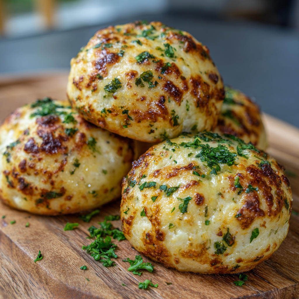 “Cheesy Garlic Butter Bombs: Irresistible Gooey Appetizer Recipe”

