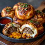 garlic parmesan cheeseburger bombs