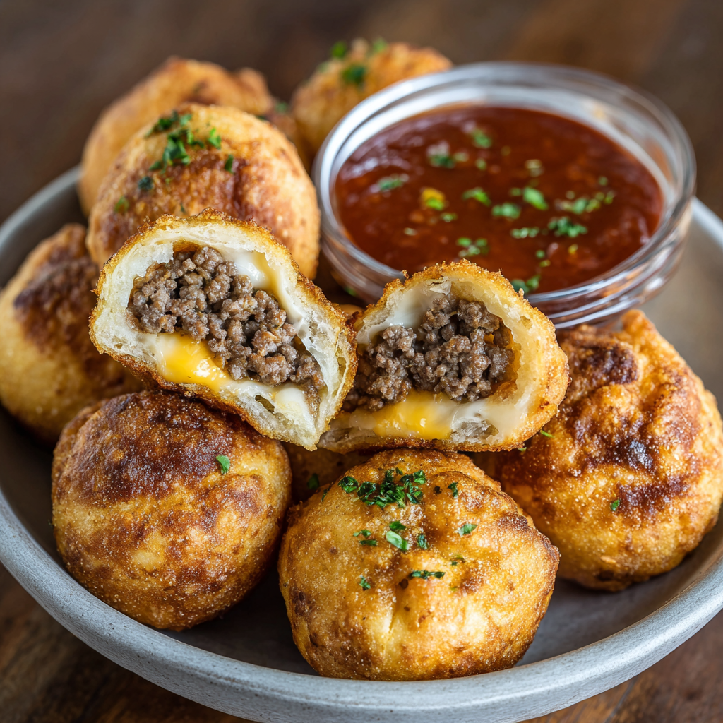 garlic parmesan cheeseburger bombs