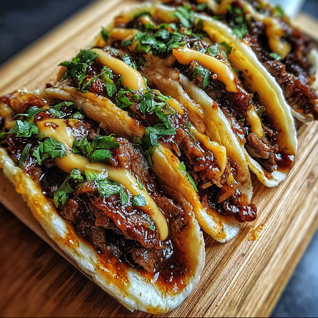 Garlic Butter Honey BBQ Beef Tacos – Sweet, Smoky & Irresistibly Savory