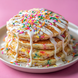 Cake Batter Funfetti Pancakes