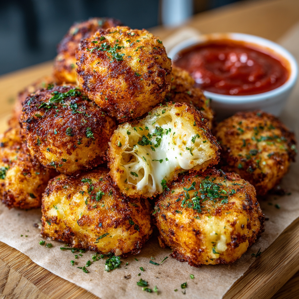 Cheesy Parmesan Mozzarella Bites