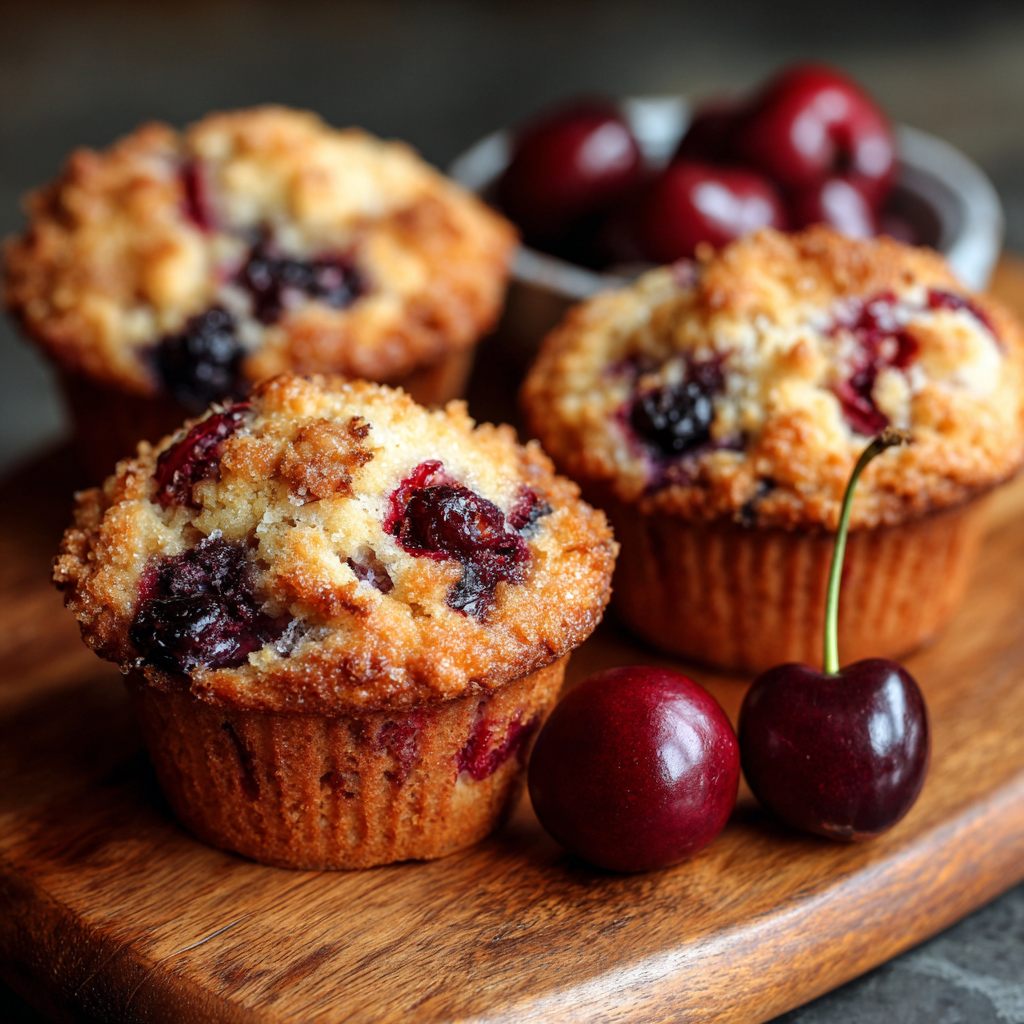 Cherry Cobbler Muffins