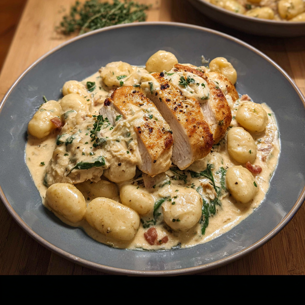 Creamy Asiago Chicken & Gnocchi