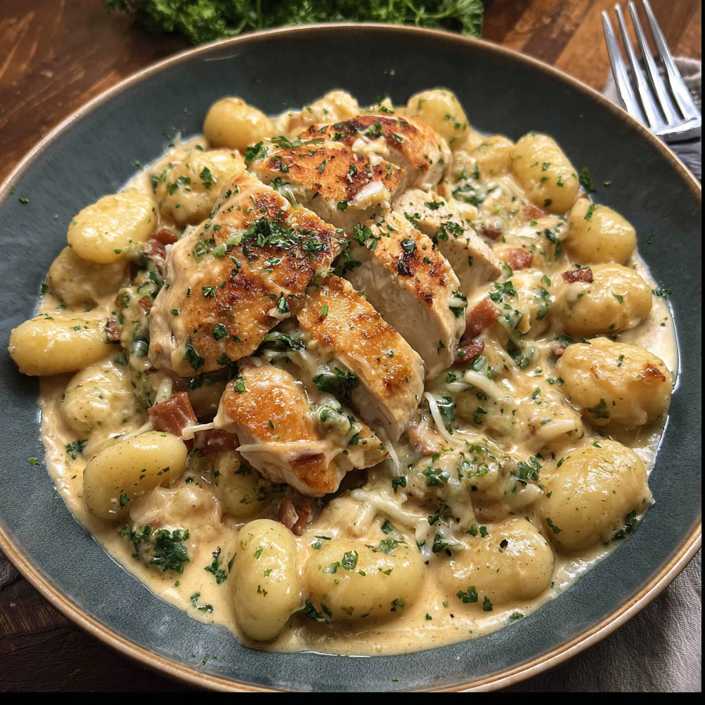 Creamy Asiago Chicken & Gnocchi