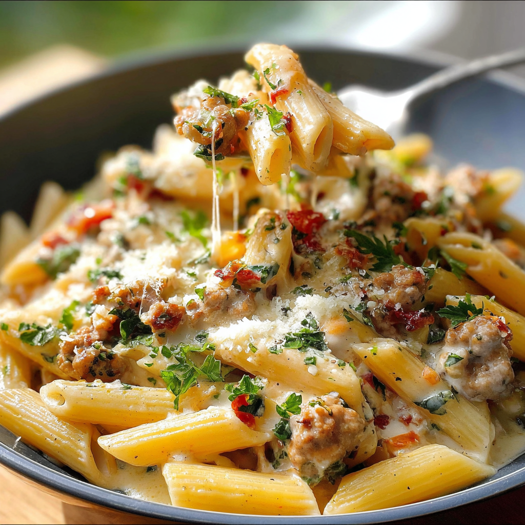 Creamy Tuscan Sausage Pasta