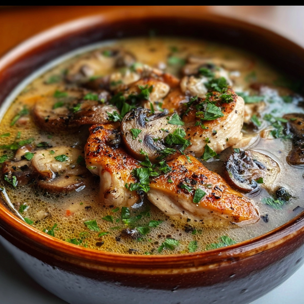 Rotisserie Chicken Mushroom Soup