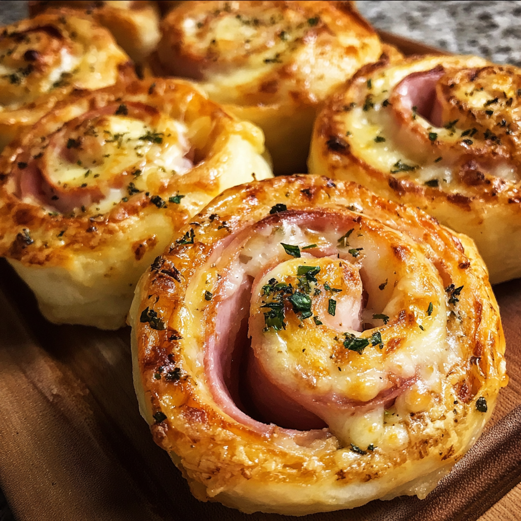 Baked Ham and Cheese Pinwheels