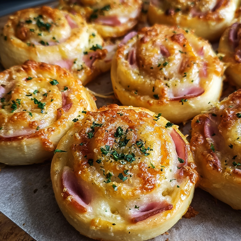 Baked Ham and Cheese Pinwheels