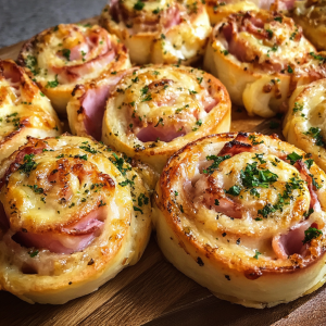 Baked Ham and Cheese Pinwheels