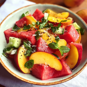 Peach Watermelon Salad