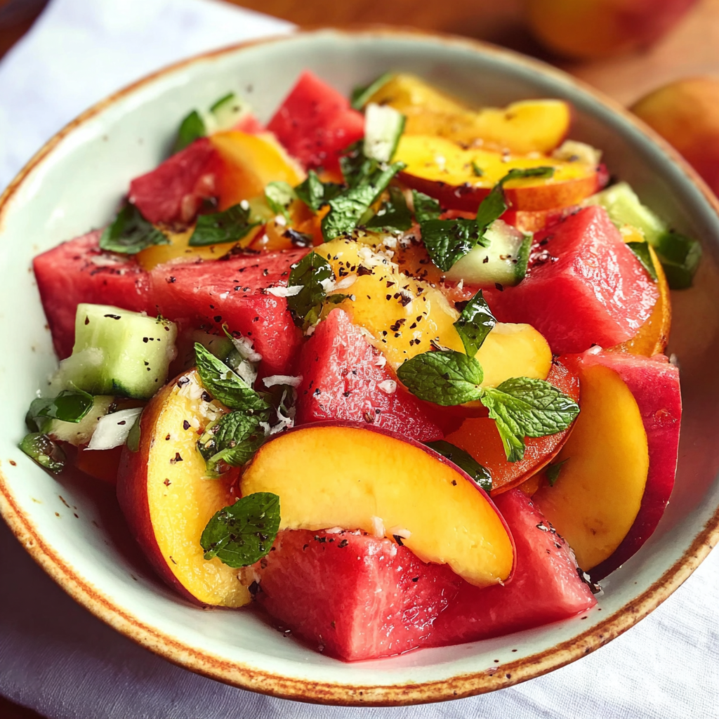Peach Watermelon Salad
