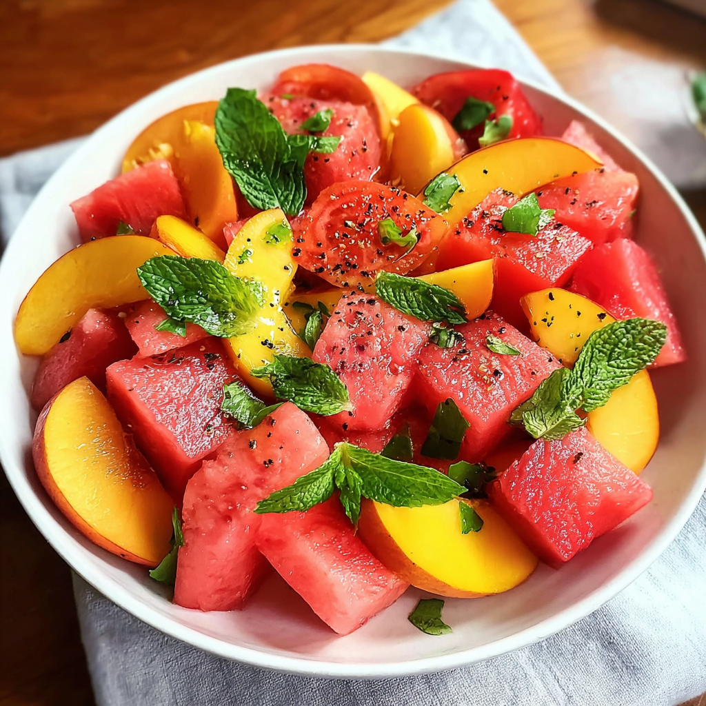 Peach Watermelon Salad