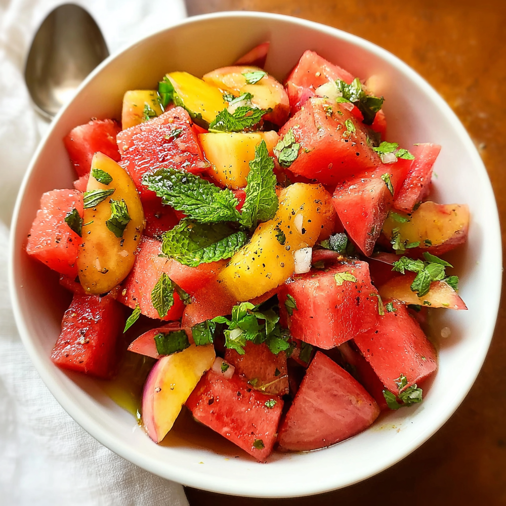 Peach Watermelon Salad