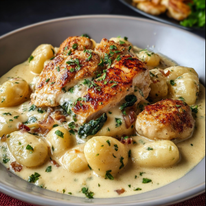 Creamy Asiago Chicken & Gnocchi