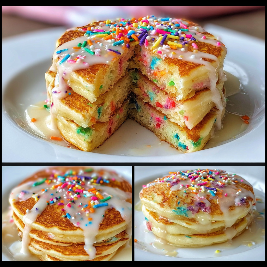 Cake Batter Funfetti Pancakes