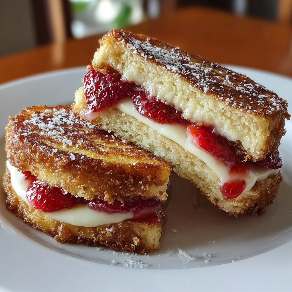 Fried Strawberry Cheesecake Sandwiches