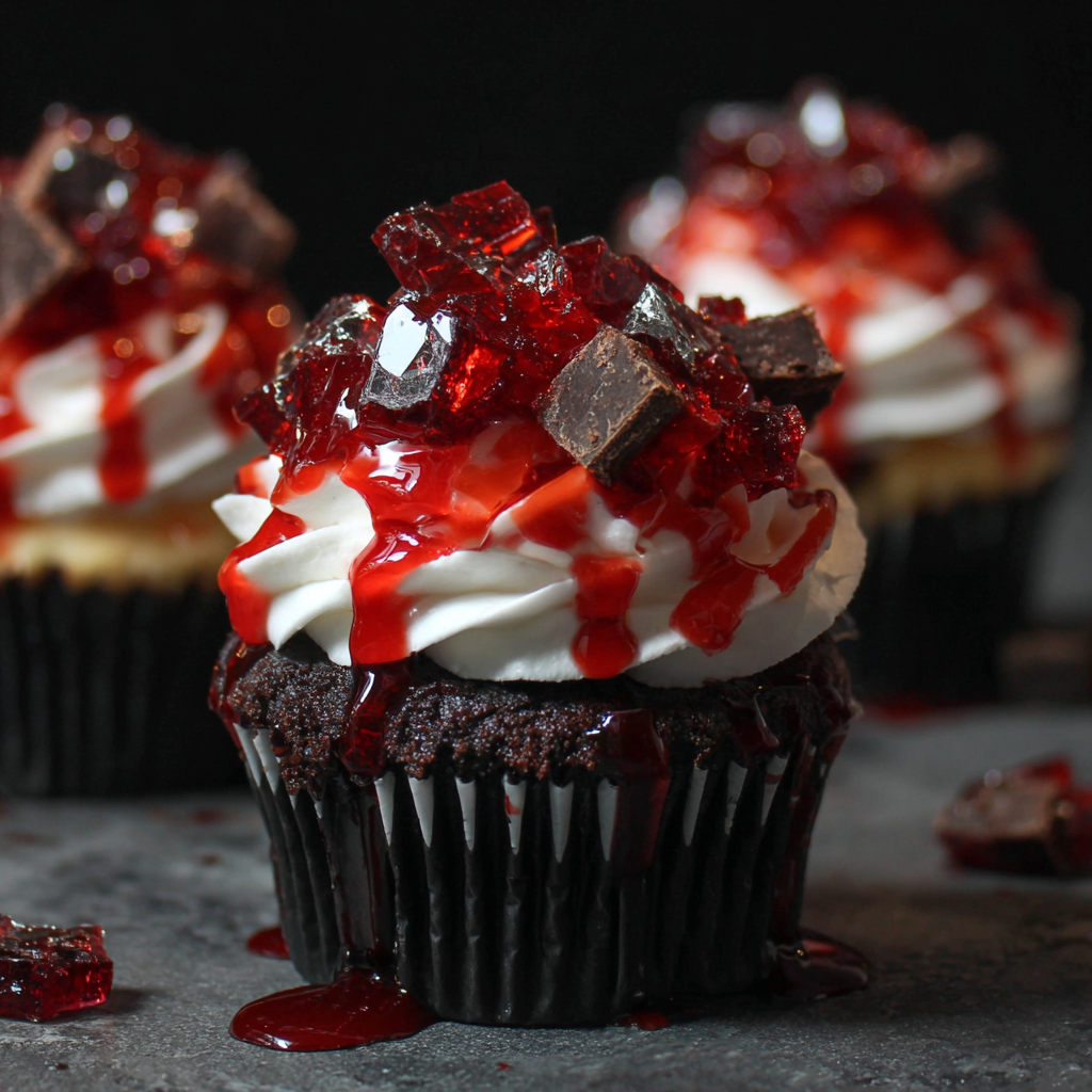 Bloody Broken Glass Cupcakes