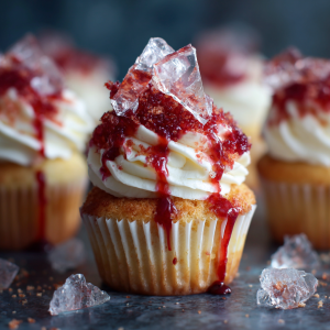Bloody Broken Glass Cupcakes