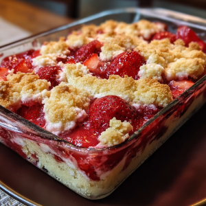 Strawberry Dump Cake