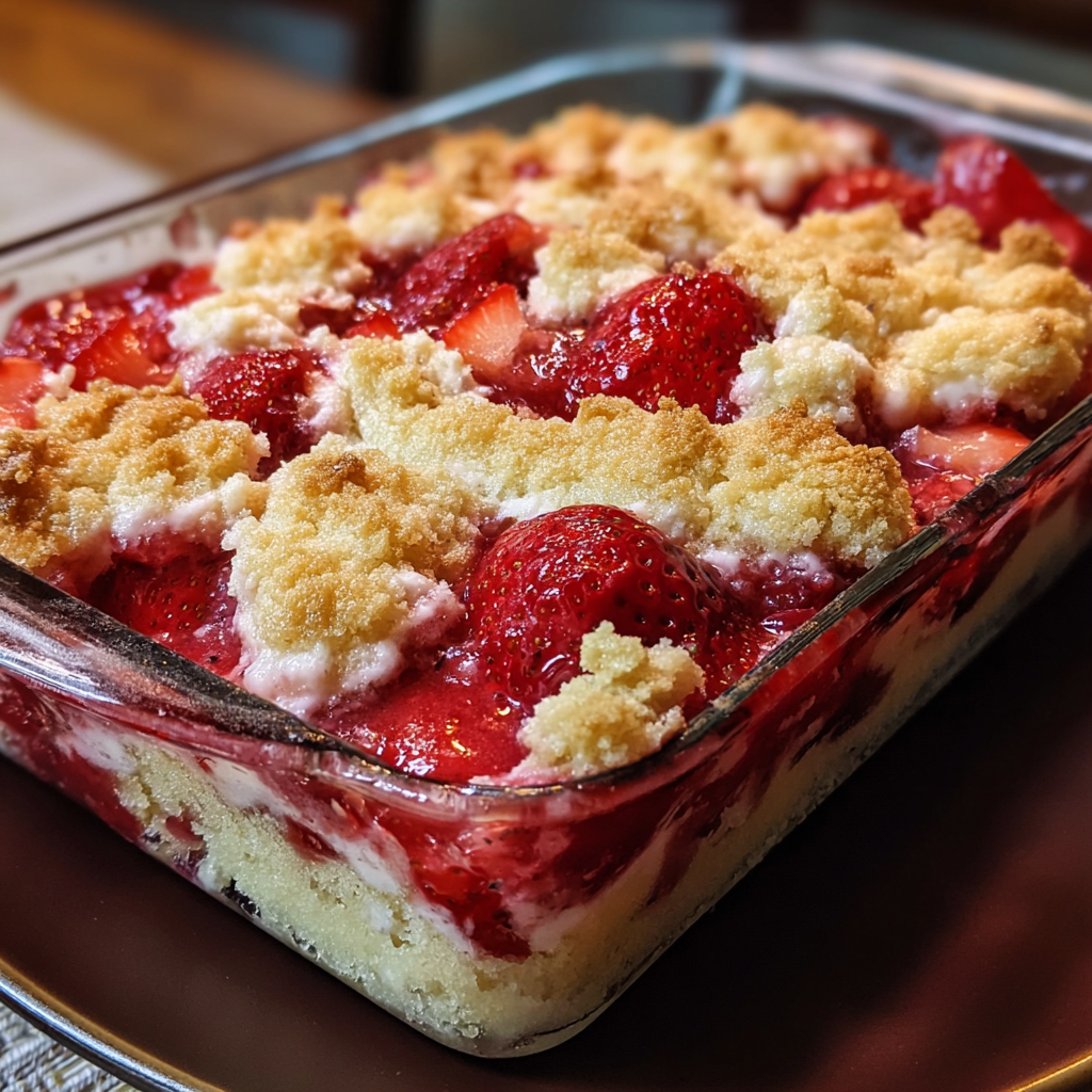 Strawberry Dump Cake